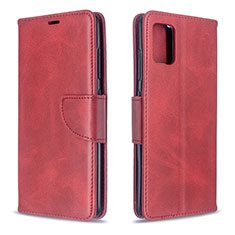 Handytasche Stand Schutzhülle Flip Leder Hülle B04F für Samsung Galaxy A51 4G Rot
