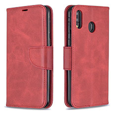 Handytasche Stand Schutzhülle Flip Leder Hülle B04F für Samsung Galaxy M20 Rot
