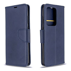 Handytasche Stand Schutzhülle Flip Leder Hülle B04F für Samsung Galaxy S20 Plus 5G Blau