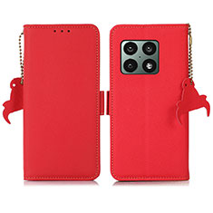 Handytasche Stand Schutzhülle Flip Leder Hülle B04H für OnePlus 10 Pro 5G Rot
