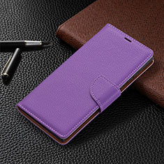 Handytasche Stand Schutzhülle Flip Leder Hülle B05F für Samsung Galaxy S21 Ultra 5G Violett