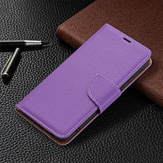 Handytasche Stand Schutzhülle Flip Leder Hülle B05F für Samsung Galaxy S22 5G Violett
