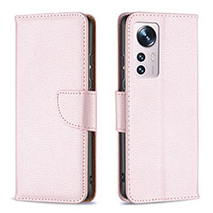 Handytasche Stand Schutzhülle Flip Leder Hülle B05F für Xiaomi Mi 12S 5G Rosa