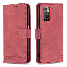 Handytasche Stand Schutzhülle Flip Leder Hülle B05F für Xiaomi Redmi 10 (2022) Rot