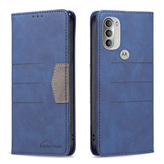 Handytasche Stand Schutzhülle Flip Leder Hülle B06F für Motorola Moto G51 5G Blau