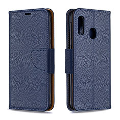 Handytasche Stand Schutzhülle Flip Leder Hülle B06F für Samsung Galaxy A20e Blau