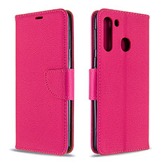 Handytasche Stand Schutzhülle Flip Leder Hülle B06F für Samsung Galaxy A21 Pink