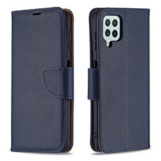 Handytasche Stand Schutzhülle Flip Leder Hülle B06F für Samsung Galaxy A22 4G Blau
