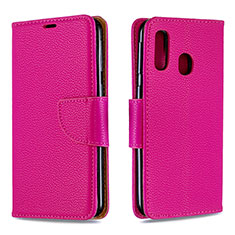 Handytasche Stand Schutzhülle Flip Leder Hülle B06F für Samsung Galaxy A40 Pink