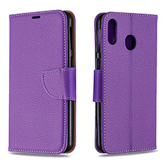 Handytasche Stand Schutzhülle Flip Leder Hülle B06F für Samsung Galaxy M20 Violett