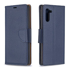 Handytasche Stand Schutzhülle Flip Leder Hülle B06F für Samsung Galaxy Note 10 5G Blau