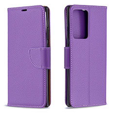 Handytasche Stand Schutzhülle Flip Leder Hülle B06F für Samsung Galaxy Note 20 Ultra 5G Violett