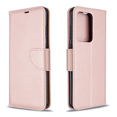Handytasche Stand Schutzhülle Flip Leder Hülle B06F für Samsung Galaxy S20 Plus 5G Rosegold
