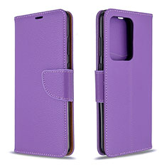 Handytasche Stand Schutzhülle Flip Leder Hülle B06F für Samsung Galaxy S20 Plus 5G Violett