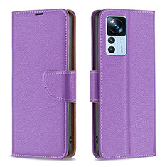 Handytasche Stand Schutzhülle Flip Leder Hülle B06F für Xiaomi Mi 12T Pro 5G Violett