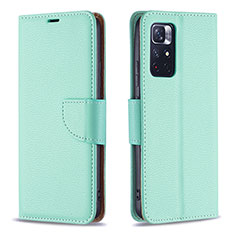 Handytasche Stand Schutzhülle Flip Leder Hülle B06F für Xiaomi Redmi Note 11S 5G Grün