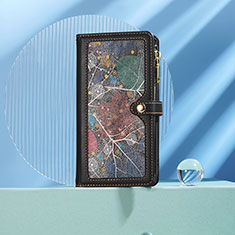 Handytasche Stand Schutzhülle Flip Leder Hülle B06S für Google Pixel 6 5G Schwarz