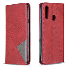 Handytasche Stand Schutzhülle Flip Leder Hülle B07F für Samsung Galaxy A20s Rot