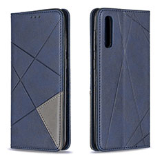 Handytasche Stand Schutzhülle Flip Leder Hülle B07F für Samsung Galaxy A50 Blau