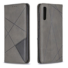 Handytasche Stand Schutzhülle Flip Leder Hülle B07F für Samsung Galaxy A50 Grau