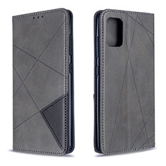 Handytasche Stand Schutzhülle Flip Leder Hülle B07F für Samsung Galaxy A51 4G Grau