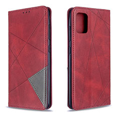 Handytasche Stand Schutzhülle Flip Leder Hülle B07F für Samsung Galaxy A51 4G Rot