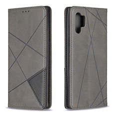 Handytasche Stand Schutzhülle Flip Leder Hülle B07F für Samsung Galaxy Note 10 Plus 5G Grau