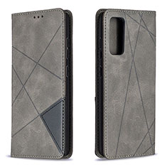 Handytasche Stand Schutzhülle Flip Leder Hülle B07F für Samsung Galaxy S20 FE 5G Grau