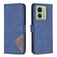 Handytasche Stand Schutzhülle Flip Leder Hülle B08F für Motorola Moto Edge (2023) 5G Blau
