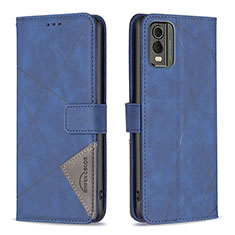Handytasche Stand Schutzhülle Flip Leder Hülle B08F für Nokia C32 Blau