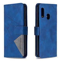 Handytasche Stand Schutzhülle Flip Leder Hülle B08F für Samsung Galaxy A20e Blau