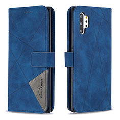 Handytasche Stand Schutzhülle Flip Leder Hülle B08F für Samsung Galaxy Note 10 Plus 5G Blau
