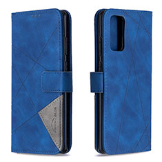 Handytasche Stand Schutzhülle Flip Leder Hülle B08F für Samsung Galaxy Note 20 5G Blau