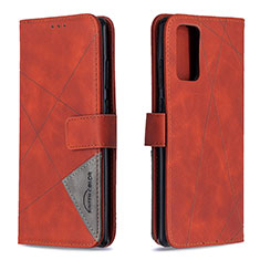 Handytasche Stand Schutzhülle Flip Leder Hülle B08F für Samsung Galaxy Note 20 5G Orange
