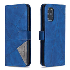 Handytasche Stand Schutzhülle Flip Leder Hülle B08F für Samsung Galaxy S20 Plus Blau