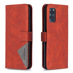 Handytasche Stand Schutzhülle Flip Leder Hülle B08F für Samsung Galaxy S20 Plus Orange