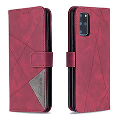 Handytasche Stand Schutzhülle Flip Leder Hülle B08F für Samsung Galaxy S20 Plus Rot