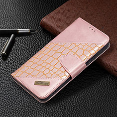 Handytasche Stand Schutzhülle Flip Leder Hülle B08F für Samsung Galaxy S21 5G Rosa