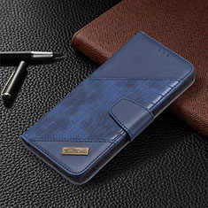 Handytasche Stand Schutzhülle Flip Leder Hülle B08F für Samsung Galaxy S21 Ultra 5G Blau