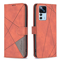 Handytasche Stand Schutzhülle Flip Leder Hülle B08F für Xiaomi Mi 12T Pro 5G Orange