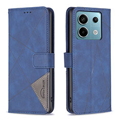 Handytasche Stand Schutzhülle Flip Leder Hülle B08F für Xiaomi Redmi Note 13 Pro 5G Blau
