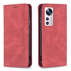 Handytasche Stand Schutzhülle Flip Leder Hülle B09F für Xiaomi Mi 12X 5G Rot