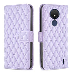 Handytasche Stand Schutzhülle Flip Leder Hülle B11F für Nokia C21 Violett