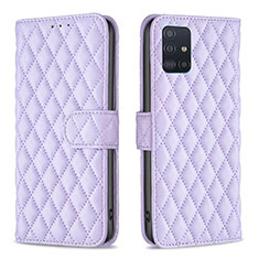 Handytasche Stand Schutzhülle Flip Leder Hülle B11F für Samsung Galaxy A51 5G Violett