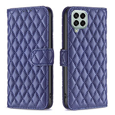 Handytasche Stand Schutzhülle Flip Leder Hülle B11F für Samsung Galaxy M33 5G Blau