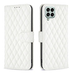 Handytasche Stand Schutzhülle Flip Leder Hülle B11F für Samsung Galaxy M33 5G Weiß