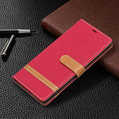 Handytasche Stand Schutzhülle Flip Leder Hülle B11F für Samsung Galaxy S21 Ultra 5G Rot