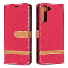 Handytasche Stand Schutzhülle Flip Leder Hülle B11F für Samsung Galaxy S22 Plus 5G Rot