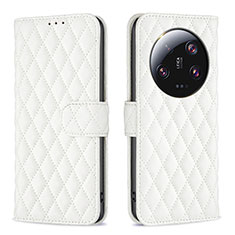 Handytasche Stand Schutzhülle Flip Leder Hülle B11F für Xiaomi Mi 13 Ultra 5G Weiß