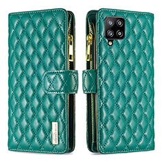 Handytasche Stand Schutzhülle Flip Leder Hülle B12F für Samsung Galaxy A42 5G Grün